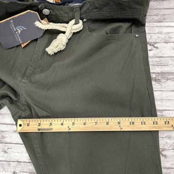 Tailor Vintage Performance Pants Men's 38X32 Army Green Canaan Slim Fit Stretch - Picture 10 of 11